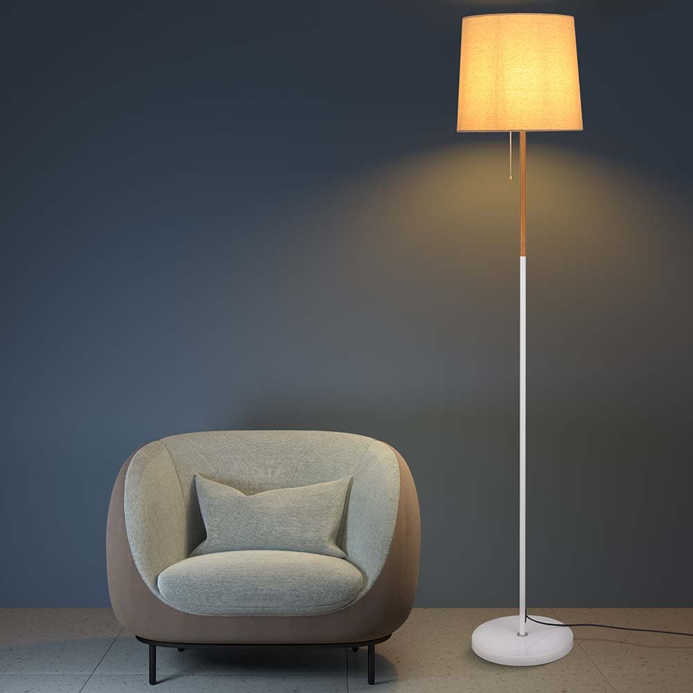 Lampada Piantana Terra Design Moderno Paralume E27 Tessuto Legno Metallo in Lampade da terra Esplodia - Napoli, commercioVirtuoso.it