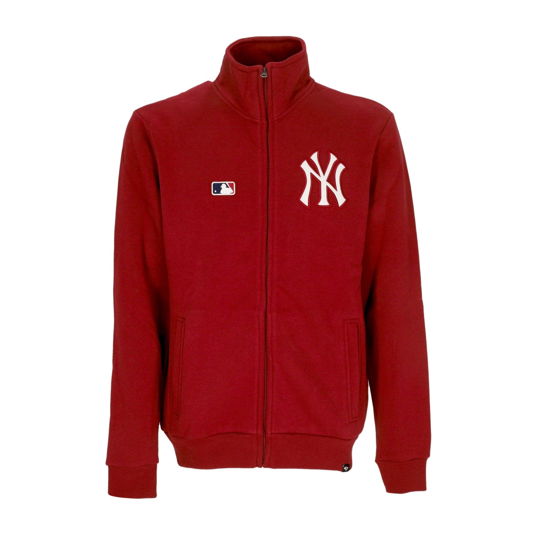 47 BRAND Felpa Collo Alto Uomo Mlb Emb Islington Track Jacket Neyyan Razor Red
