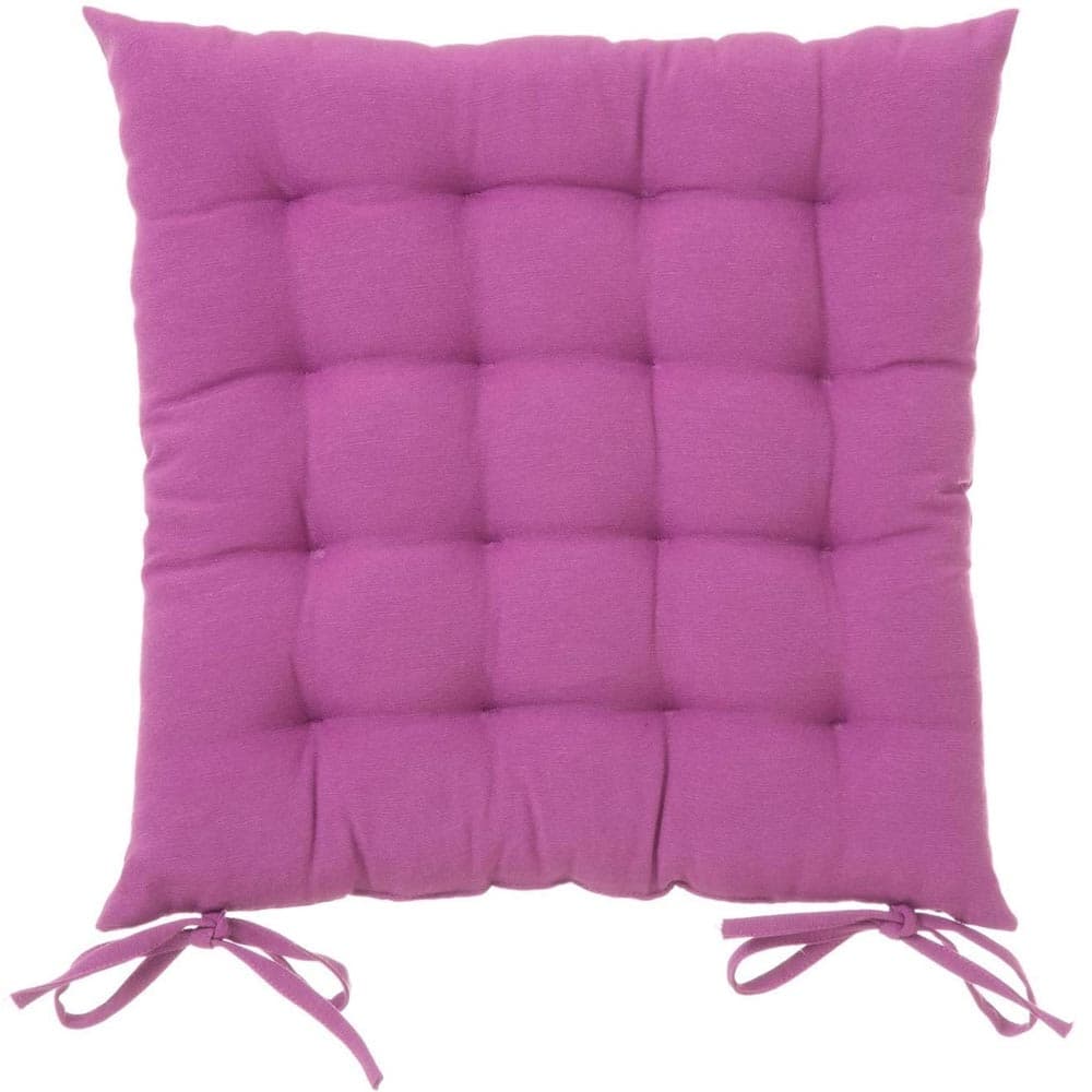 Cuscino Sedia in Tessuto Trapuntato Imbottito 40x40 con Laccetti Colore Viola in Cuscini per sedie da giardino Esplodia - Napoli, commercioVirtuoso.it