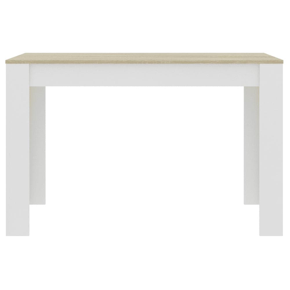 Tavolo da Pranzo Cucina Rettangolare Moderno in Legno 120x80x74cm Bianco e Acero in Tavoli da sala da pranzo Esplodia - Napoli, commercioVirtuoso.it