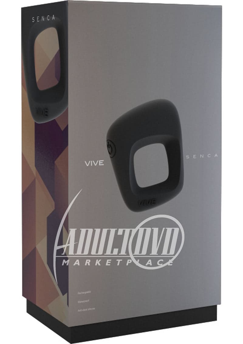 Anello vibrante 10 X Premium cockring Vive Senca design nero ricaricabile potente in prodotto Erosdom - Palmi, commercioVirtuoso.it