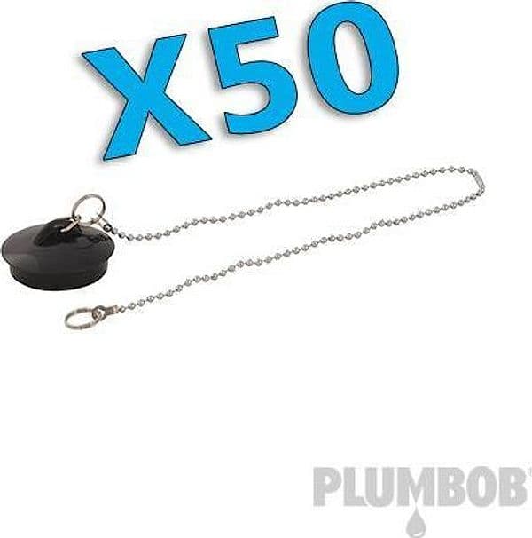 Tappo di PVC con Catena 38mm, Pacchi da 5 - 10 e 50 Tappi Plumbob OFFERTISSIMA!!! – 1 Tappo