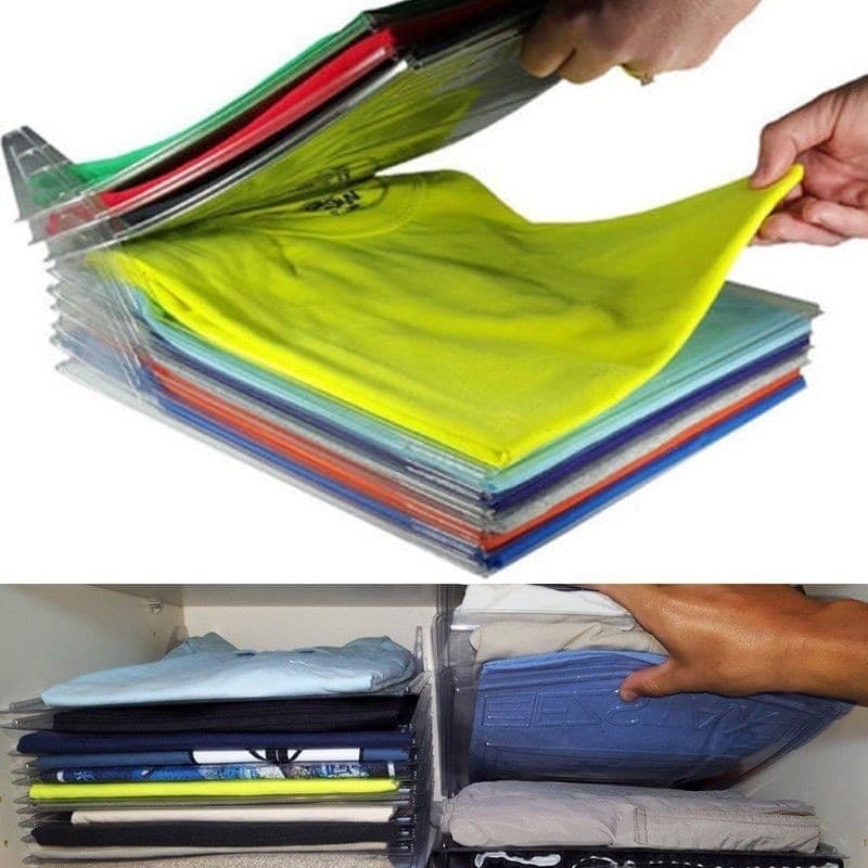 ORGANIZER PER MAGLIETTE SALVASPAZIO T-SHIRT PIEGHEVOLE CABINA ARMADIO CASSETTO in Organizer per cassetti Trade Shop italia - Napoli, commercioVirtuoso.it