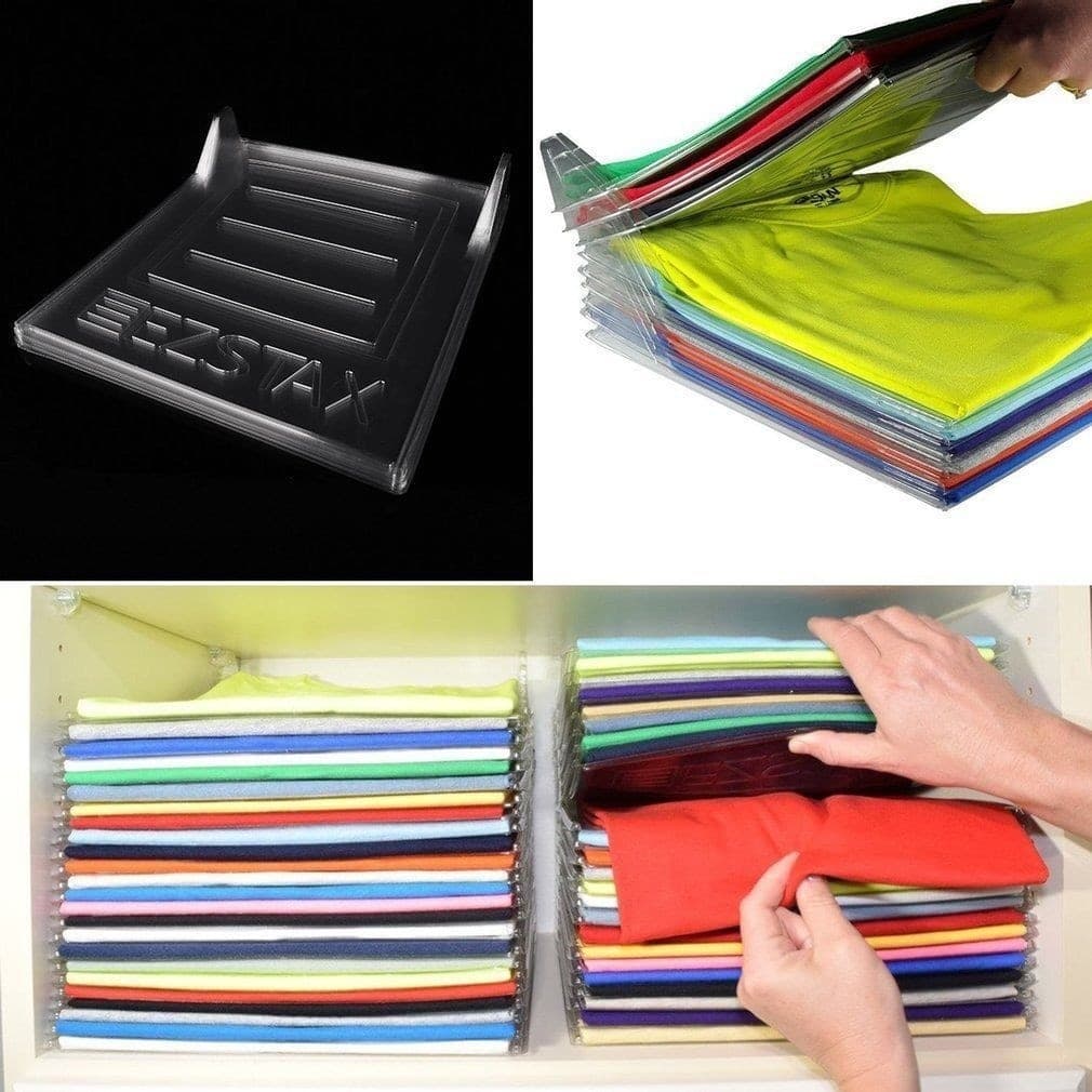ORGANIZER PER MAGLIETTE SALVASPAZIO T-SHIRT PIEGHEVOLE CABINA ARMADIO CASSETTO in Organizer per cassetti Trade Shop italia - Napoli, commercioVirtuoso.it