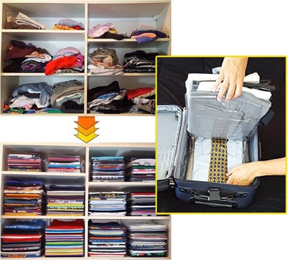 ORGANIZER PER MAGLIETTE SALVASPAZIO T-SHIRT PIEGHEVOLE CABINA ARMADIO CASSETTO in Organizer per cassetti Trade Shop italia - Napoli, commercioVirtuoso.it