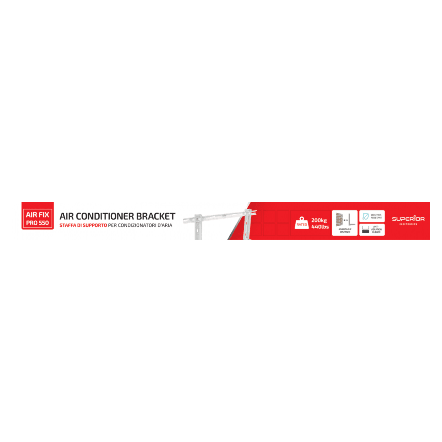 Superior Staffa Cond.d'Aria Univ. AirFix Pro/550 200KG SUPSAW003 in Supporti da parete e da soffitto Ecoprice.it - Avellino, commercioVirtuoso.it