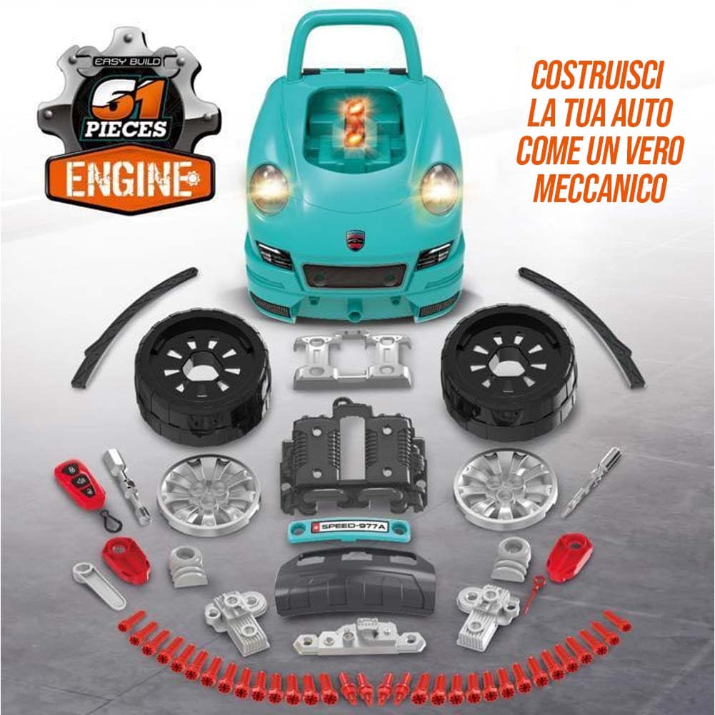Macchina Elettrica da Costruire Giocattolo Bambini Luci Suoni Accessori Azzurro in Set di costruzioni Esplodia - Napoli, commercioVirtuoso.it