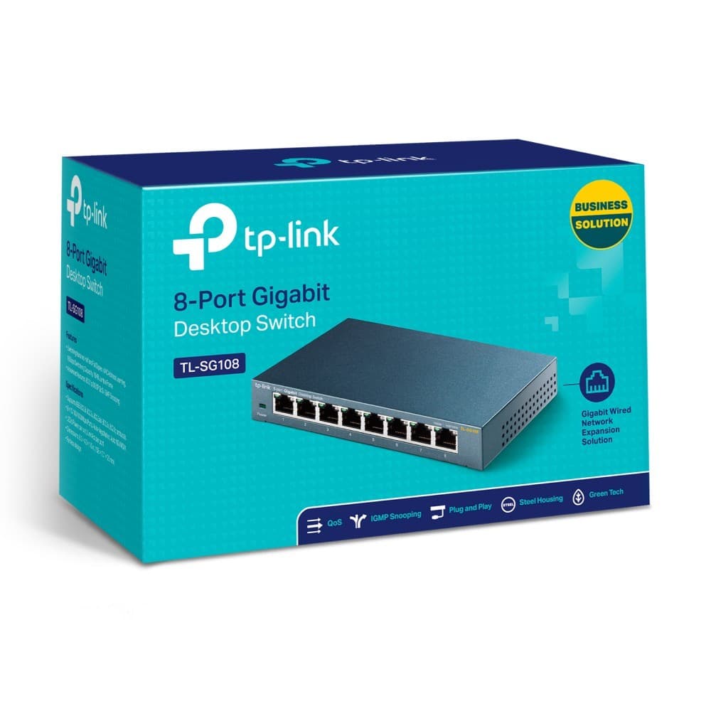 DESKTOP SWITCH 8 PORTE TP-LINK TL-SG108 in  Ecoprice.it - Avellino, commercioVirtuoso.it