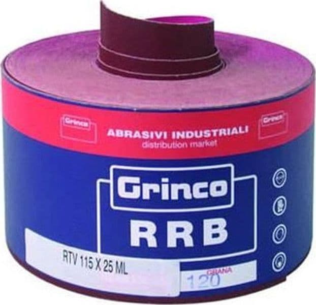 CARTA RESINATA AL CORINDONE RRB VE L CRO - mm.115h. MT25 grana 100 FER 35125 in prodotto EuroStore07 - Alatri, commercioVirtuoso.it
