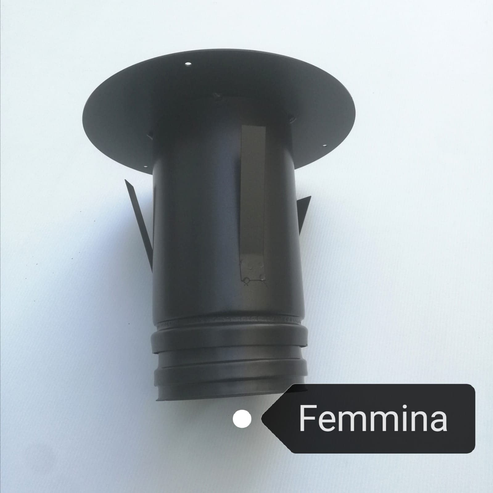 Raccordo a soffitto telescopico da 120mm con innesto per tubo inox per stufa a legna in Fumaioli Aloiserw.com - Altomonte, commercioVirtuoso.it