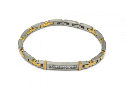 Boccadamo - Bracciale modulare con Pvd nero e zirconi