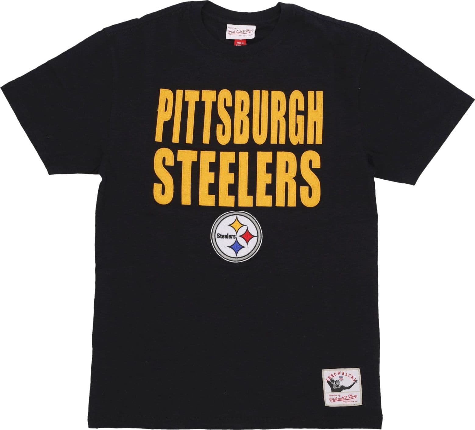 MITCHELL &amp; NESS Maglietta Uomo Nfl Legendary Slub Tee Pitste Original Team Colors da uomo in T-Shirt Drestige - Casamassima, commercioVirtuoso.it