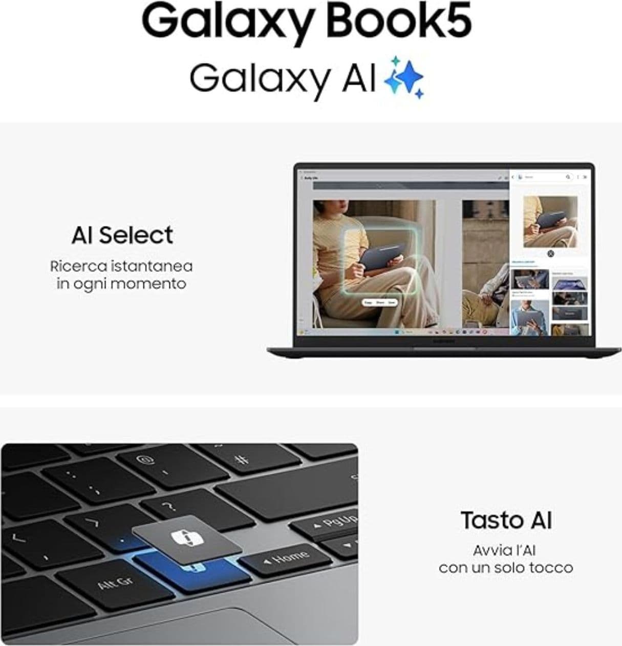 NOTEBOOK SAMSUNG GALAXY BOOK 5 15,6 U5 16+512GB W11PRO NP754XHD-KD2IT in Portatili Ecoprice.it - Avellino, commercioVirtuoso.it