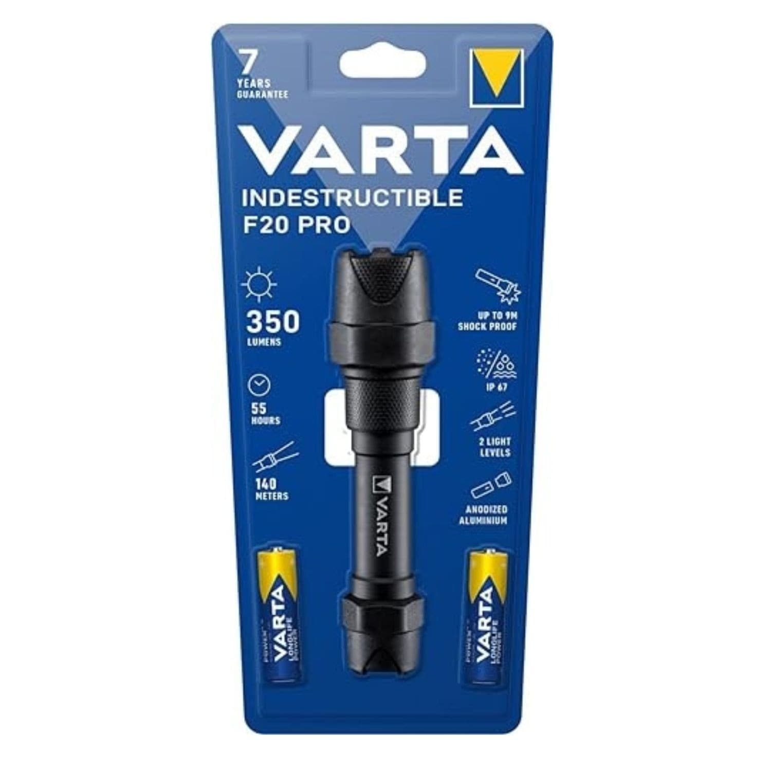 Varta Indestructible F20 Pro Torcia 6W incl. 2 batterie AA in Torce elettriche portatili (standard) Ecoprice.it - Avellino, commercioVirtuoso.it