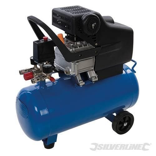 Compressore d'aria 24L motore pressione energia 1500 W - 2 CV Silverline