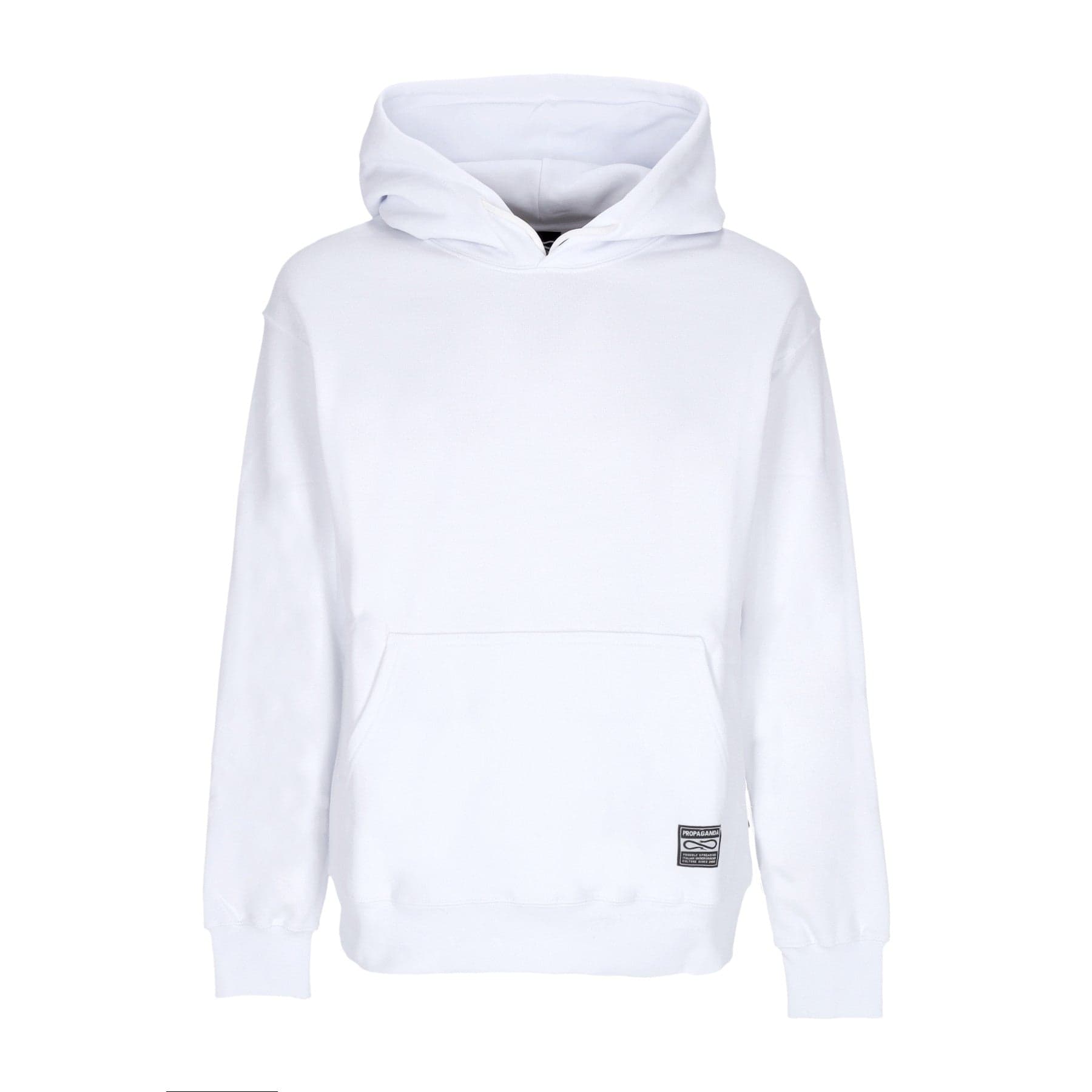 PROPAGANDA Felpa Cappuccio Uomo Logo Label Hoodie White da uomo in Felpe con cappuccio Drestige - Casamassima, commercioVirtuoso.it