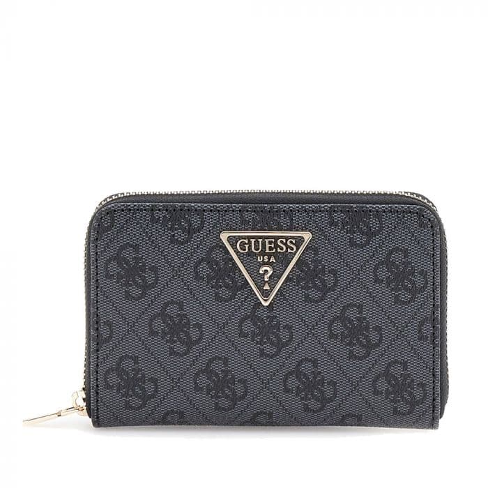 GUESS Portafogli donna loggato nero LAUREL SLG SG850040
