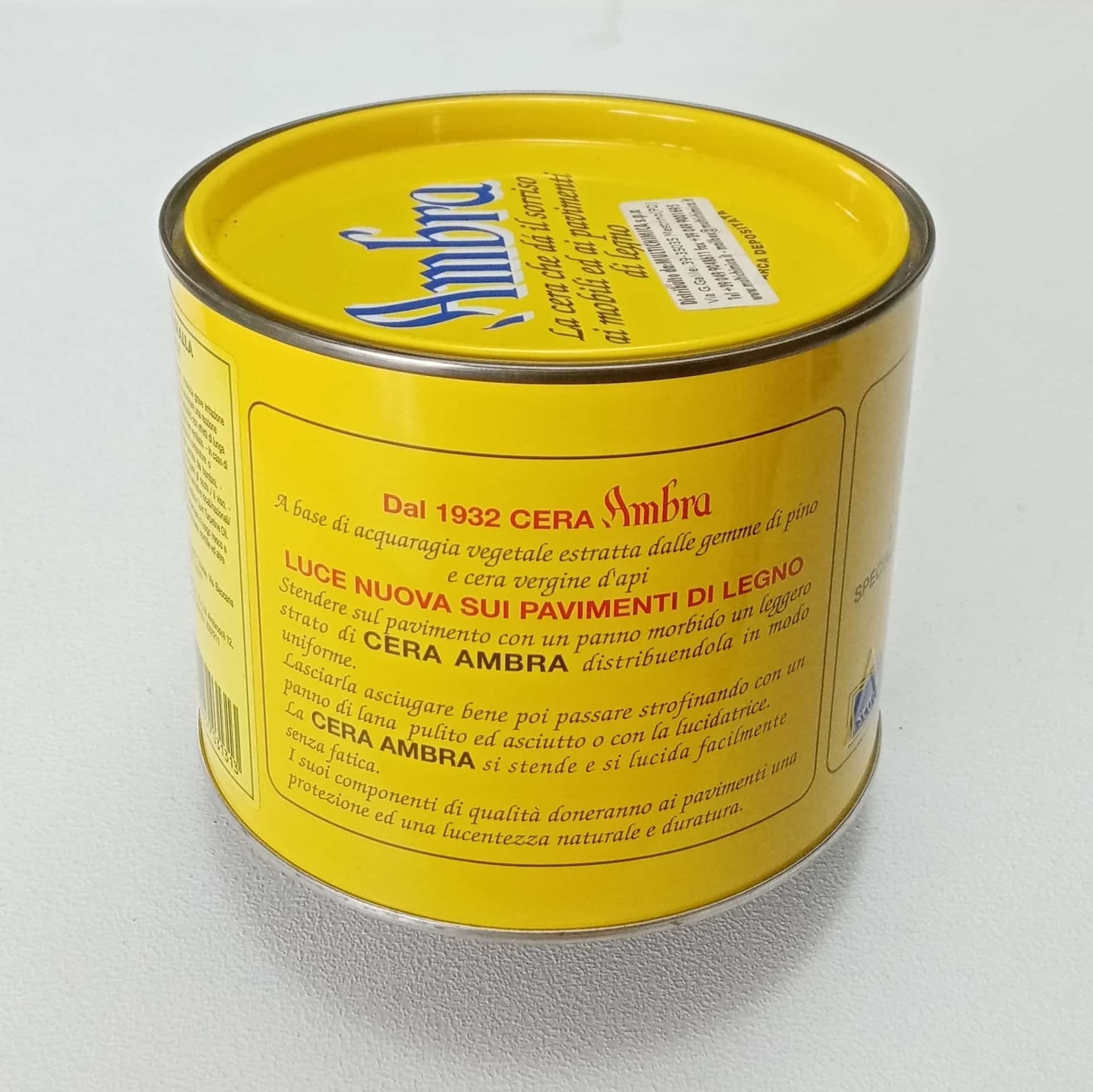 Ambra 500ml cera solida marrone per il trattamento di mobili antichi e pavimenti in legno in Cera Aloiserw.com - Altomonte, commercioVirtuoso.it