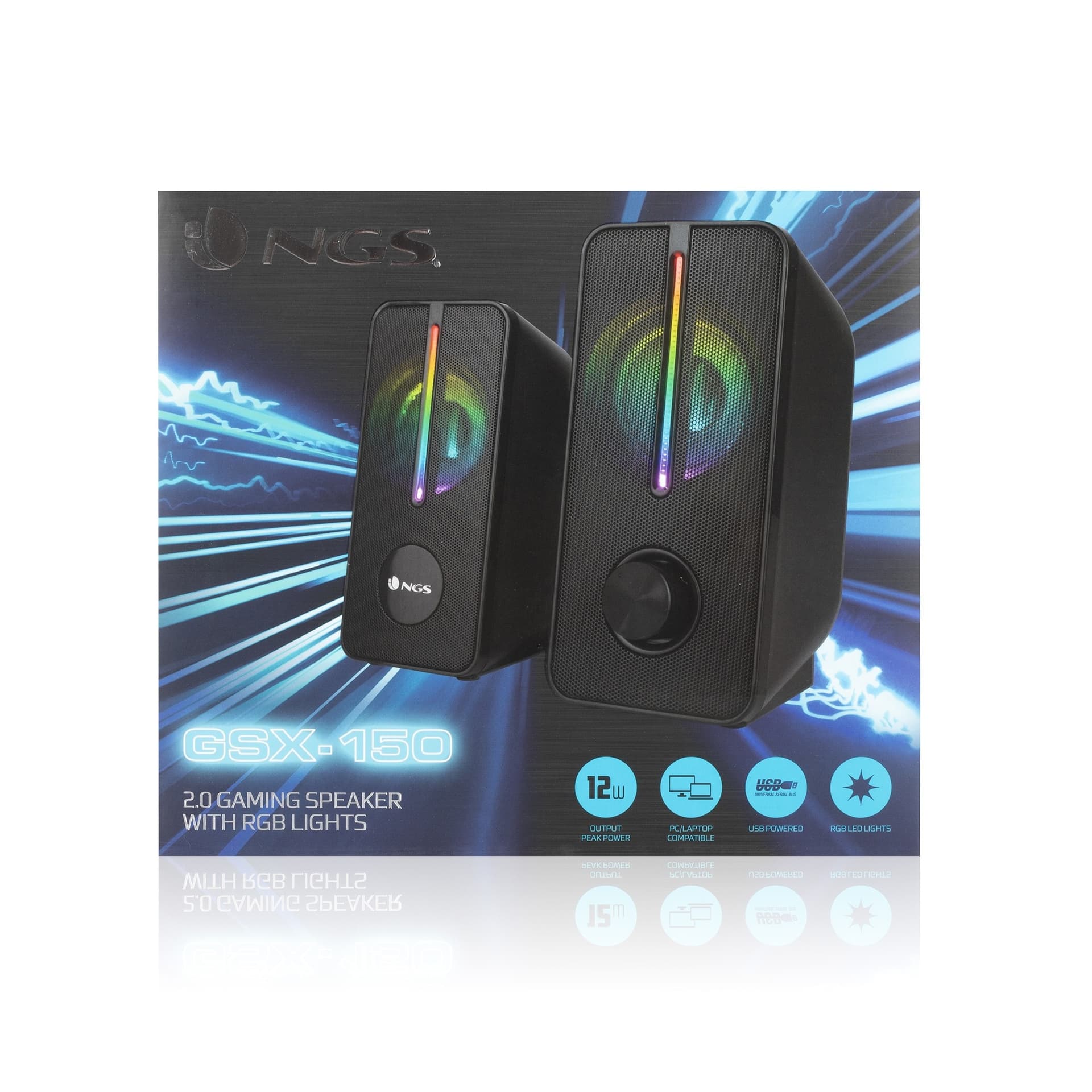 Ngs Speaker Gaming RGB 12W 2.0 GSX150 in Accessori Ecoprice.it - Avellino, commercioVirtuoso.it