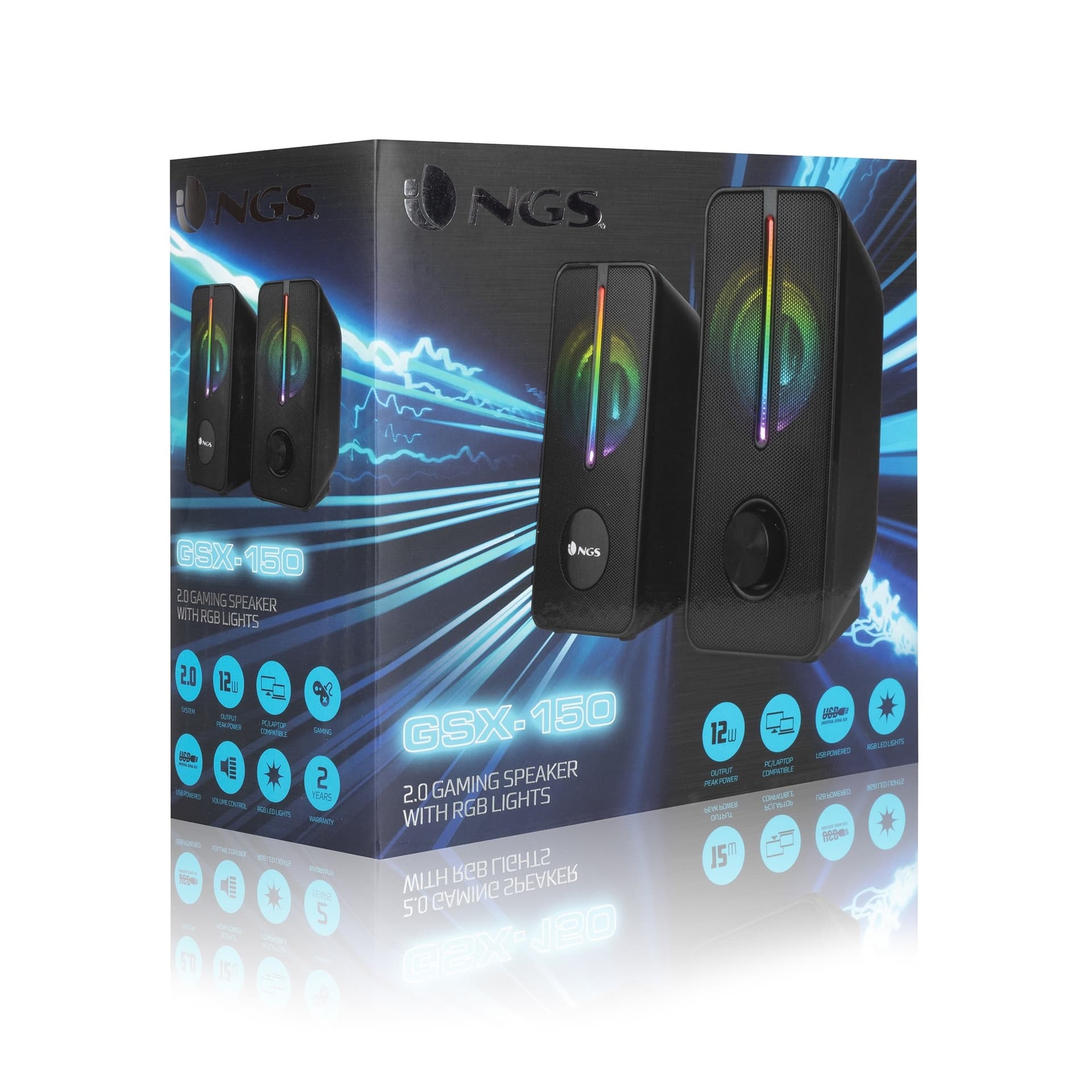 Ngs Speaker Gaming RGB 12W 2.0 GSX150 in Accessori Ecoprice.it - Avellino, commercioVirtuoso.it