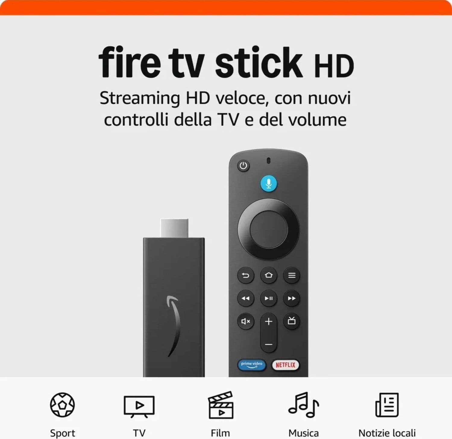 Amazon Fire TV Stick HD Con Telecomando Vocale Alexa in prodotto Ecoprice.it - Avellino, commercioVirtuoso.it