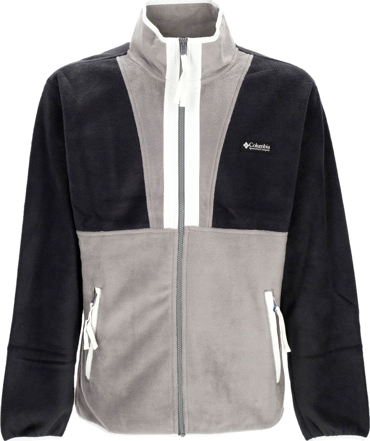 COLUMBIA Giubbotto Pile Uomo Back Bowl Full Zip Fleece Black/city Grey