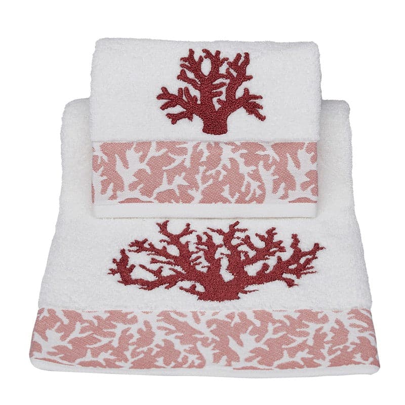 Set asciugamano bagno Vingi Ricami Coralli viso e ospite in Set di asciugamani Collezione Casa - Trebisacce, commercioVirtuoso.it