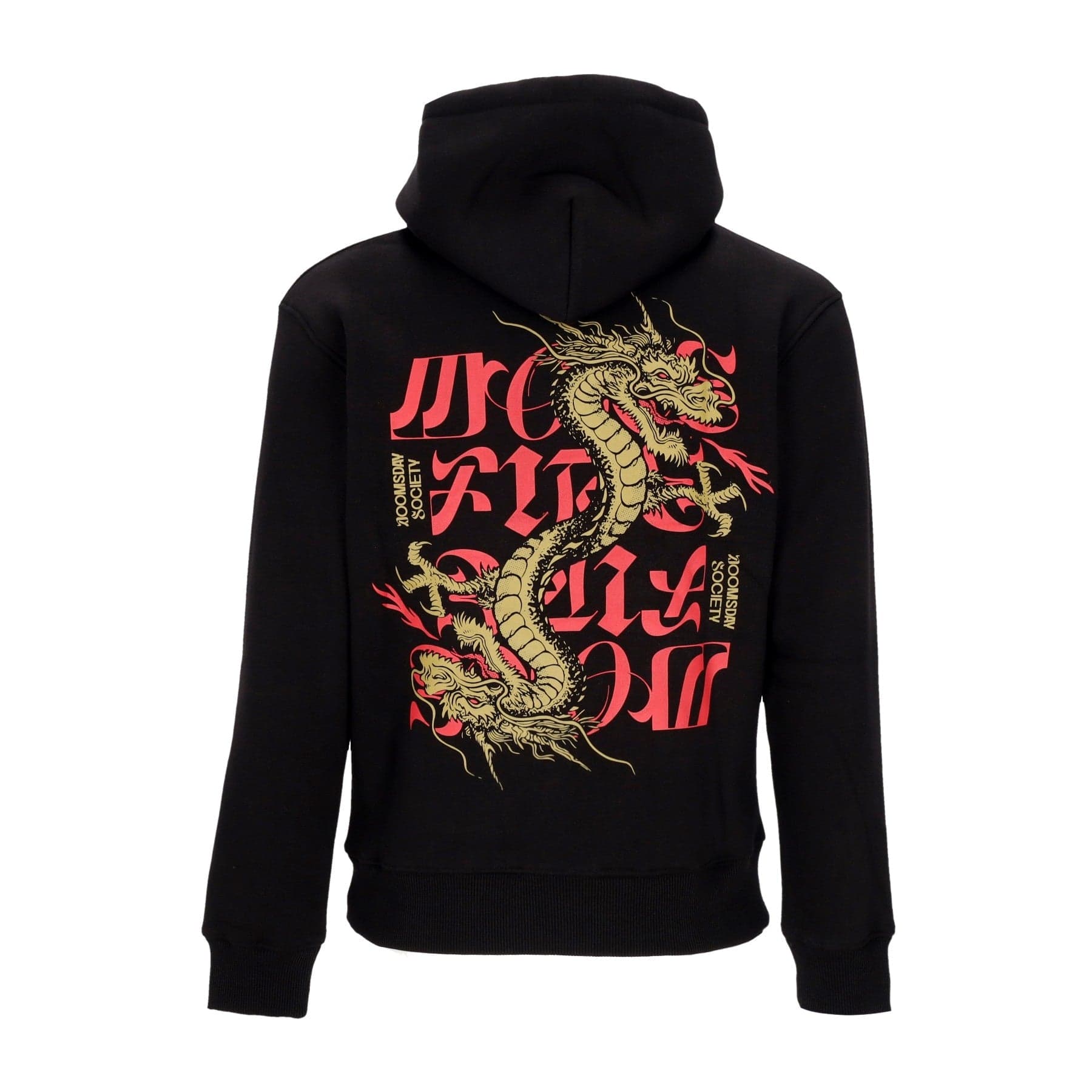 DOOMSDAY Felpa Cappuccio Uomo More Fire Hoodie Black