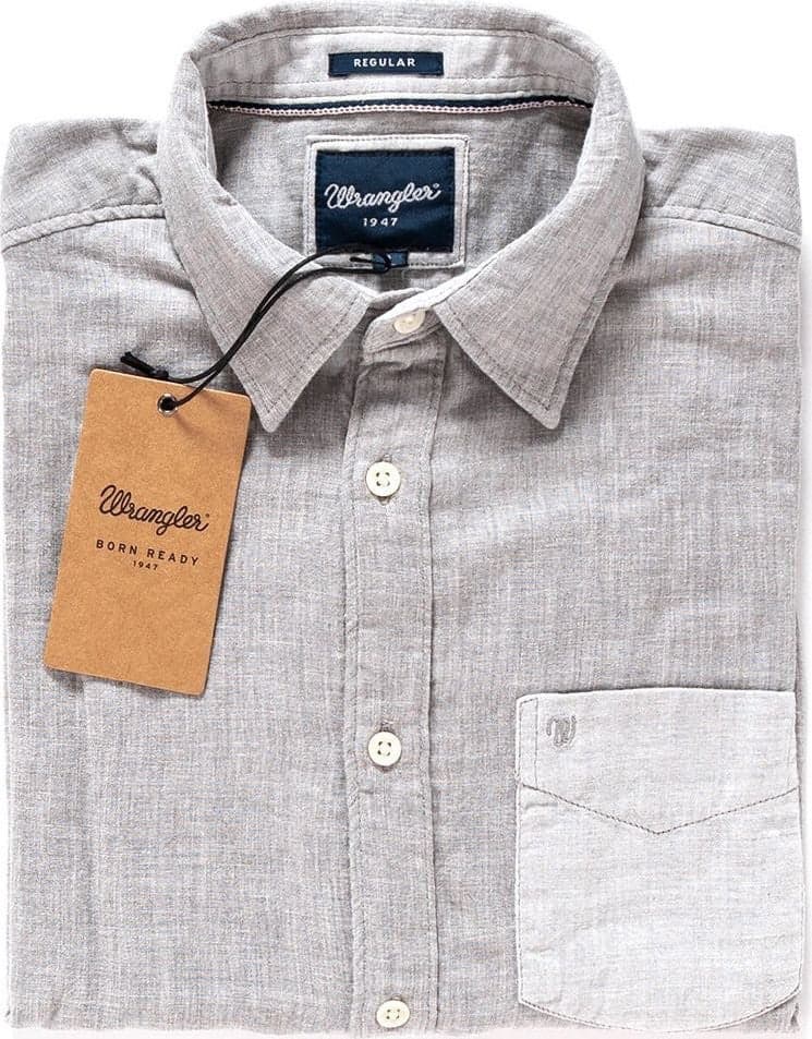 Camicia Uomo Regular Grigio Chiaro Wrangler in Camicie casual Scontolo.net - Potenza, commercioVirtuoso.it