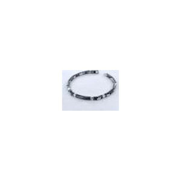 ZANCAN - Bracciale da uomo in acciaio e PVD nero con spinelli neri in Bracciali Alba Gioielli - Casoria, commercioVirtuoso.it