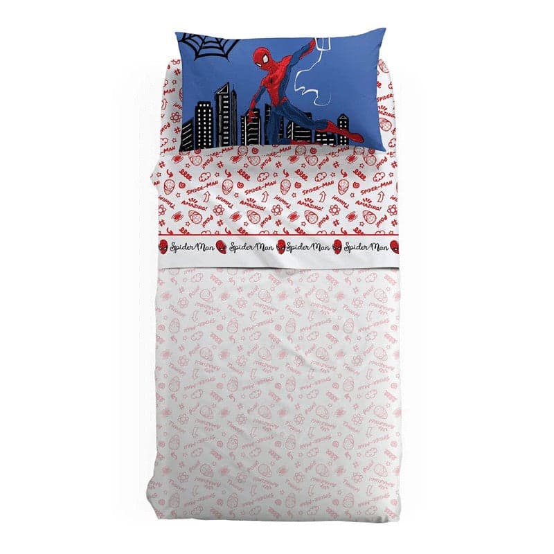 Completo lenzuola Spiderman Amazing Caleffi in cotone
