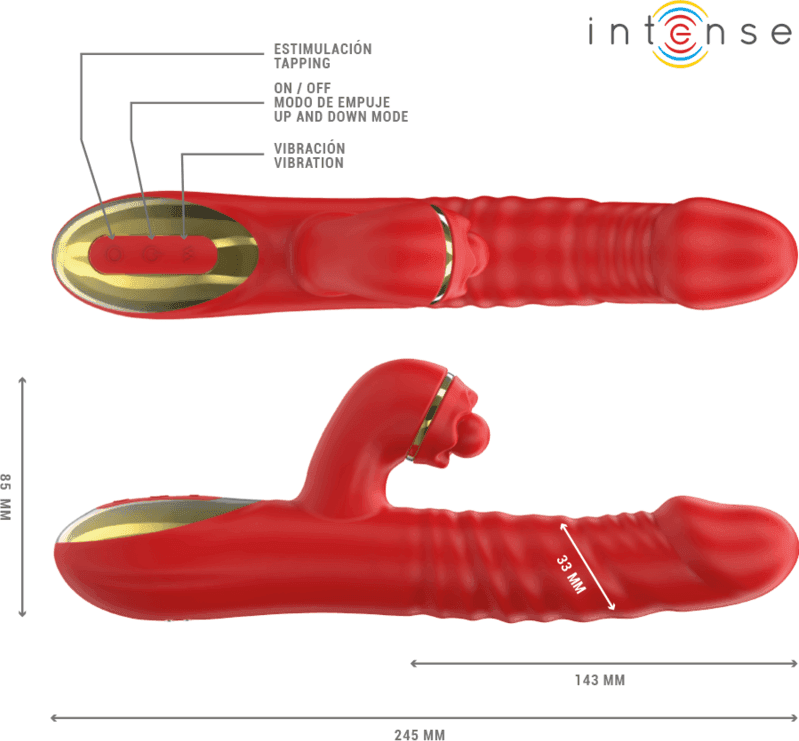 INTENSE - VIBRAZIONE THALIA E SPINTA E ROSSO TAPPING in Stimolatori per muscoli e nervi Desideria Shop - Latina, commercioVirtuoso.it