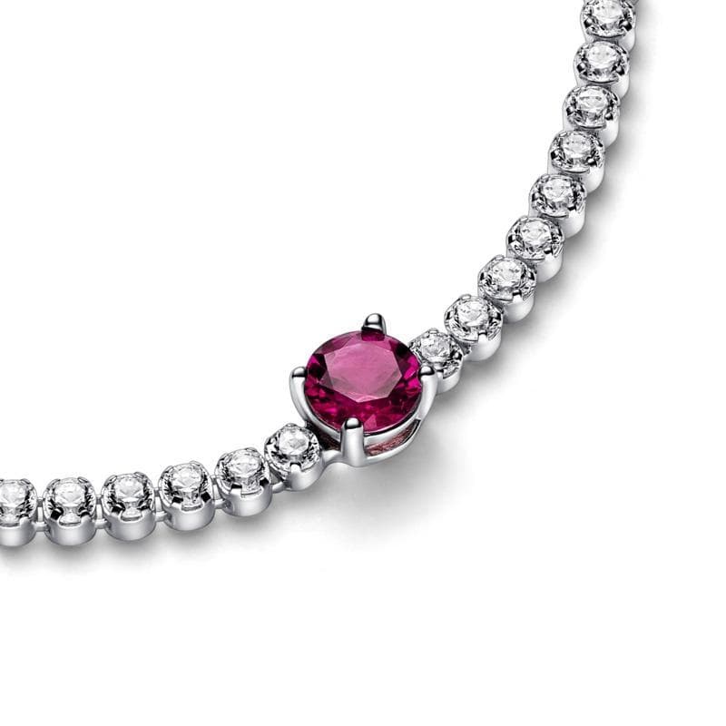 Pandora - Bracciale Tennis con Pietra Rossa in Bracciali Alba Gioielli - Casoria, commercioVirtuoso.it