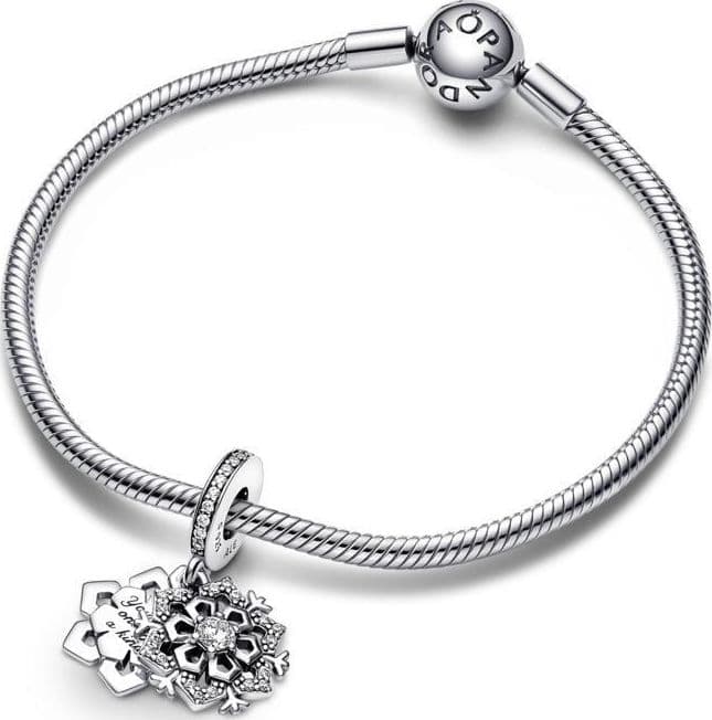 Pandora - Charm Pendente Doppio Fiocco di Neve Scintillante in Bead Charm Alba Gioielli - Casoria, commercioVirtuoso.it
