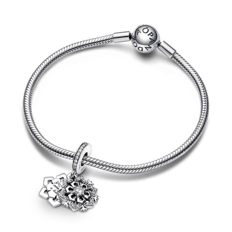 Pandora - Charm Pendente Doppio Fiocco di Neve Scintillante in Bead Charm Alba Gioielli - Casoria, commercioVirtuoso.it