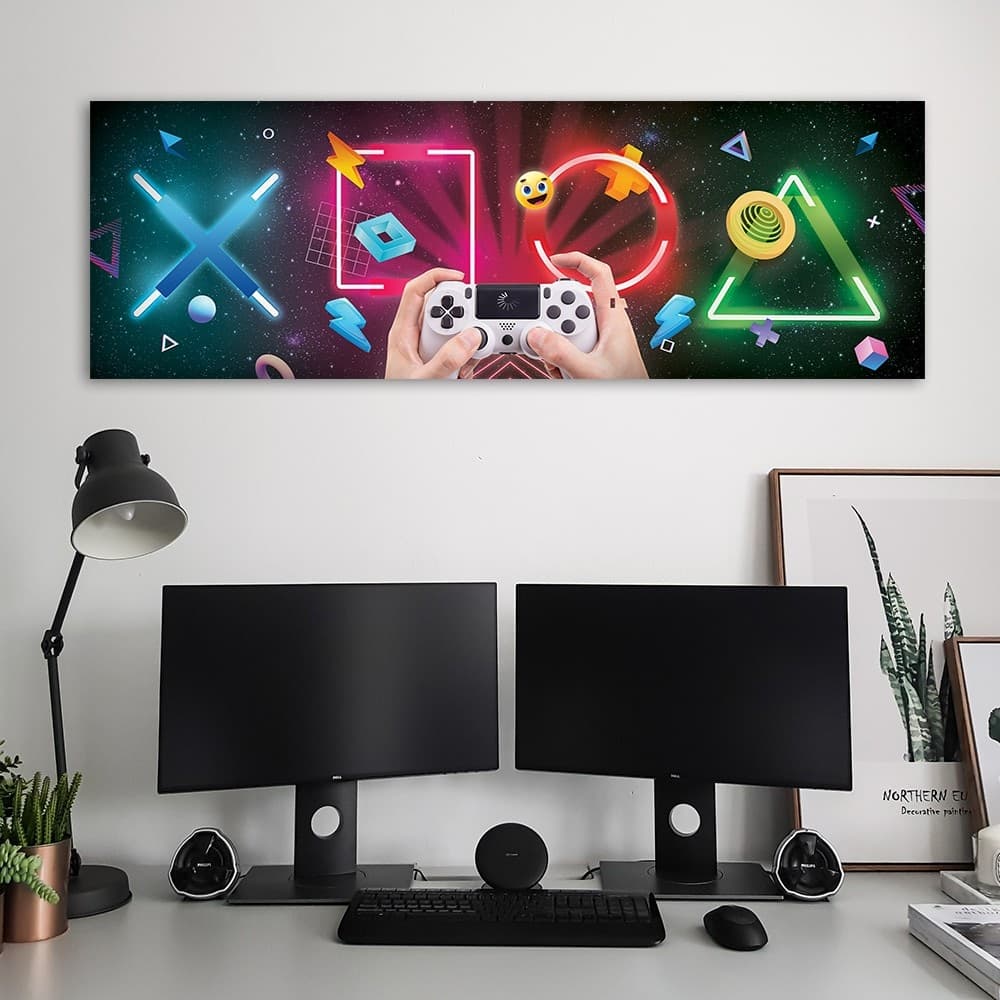 Quadro su tela, Pulsanti e controller di gioco in Poster e stampe Collezione Casa - Trebisacce, commercioVirtuoso.it