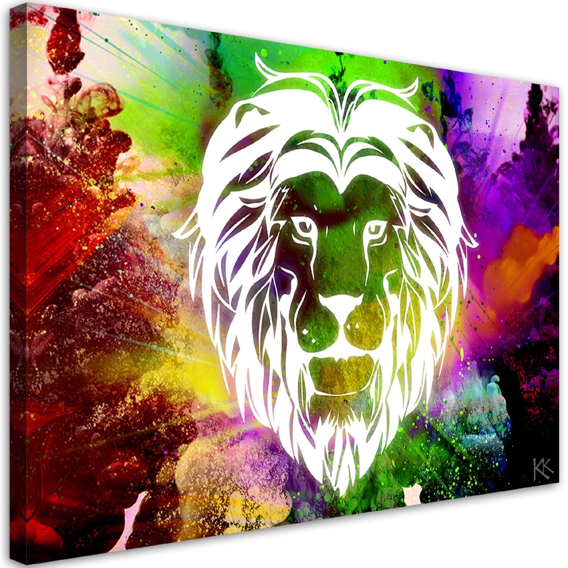 Quadro su tela, Astrazione di leone colorato in Poster e stampe Collezione Casa - Trebisacce, commercioVirtuoso.it