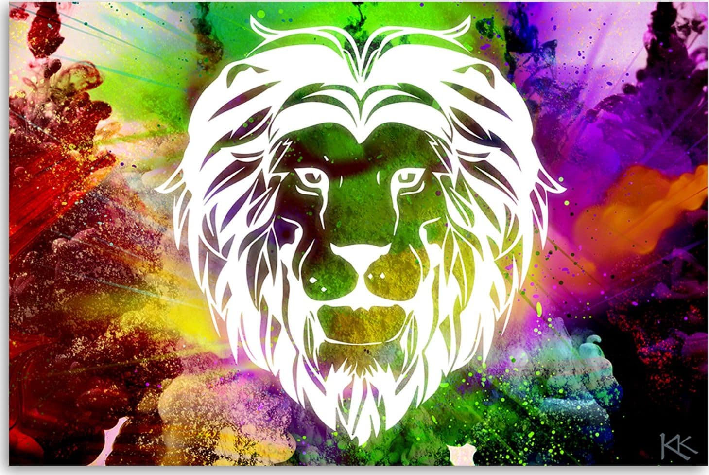 Quadro su tela, Astrazione di leone colorato in Poster e stampe Collezione Casa - Trebisacce, commercioVirtuoso.it