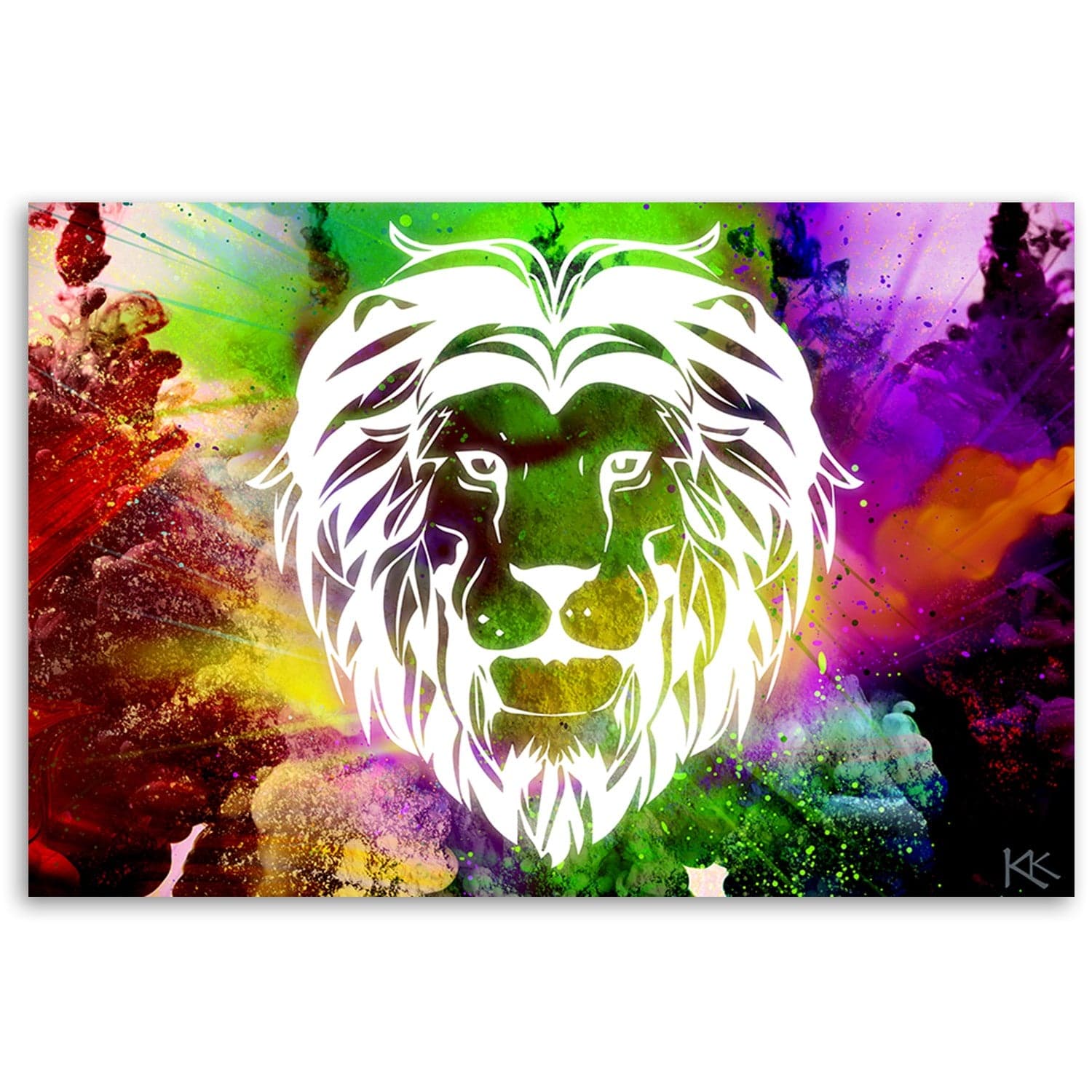 Quadro su tela, Astrazione di leone colorato in Poster e stampe Collezione Casa - Trebisacce, commercioVirtuoso.it
