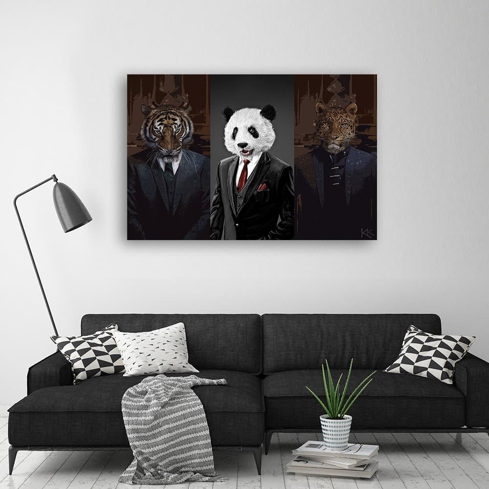 Quadro su tela, Animali in giacca e cravatta in Poster e stampe Collezione Casa - Trebisacce, commercioVirtuoso.it
