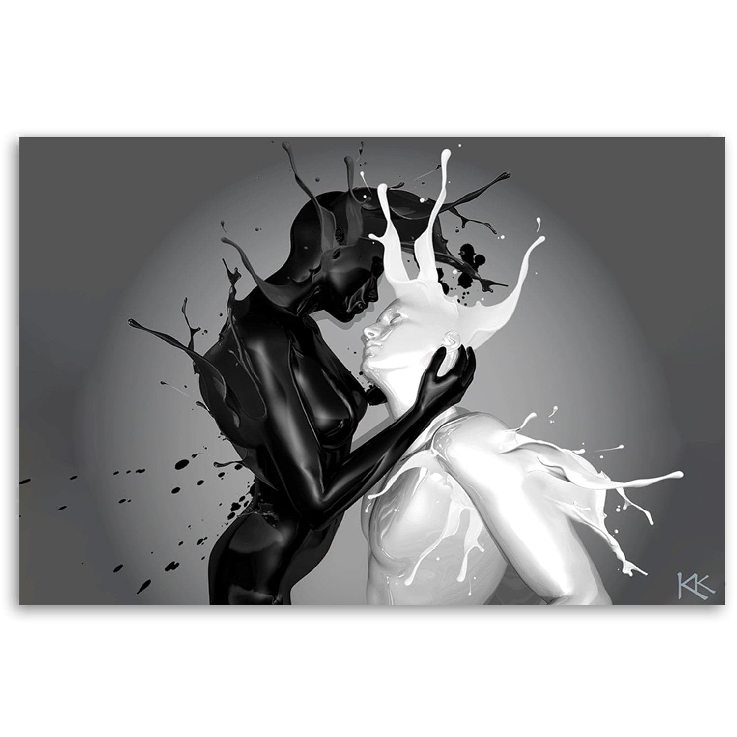 Quadro su tela, Amore per la coppia di astrazione di caffè e latte in Poster e stampe Collezione Casa - Trebisacce, commercioVirtuoso.it
