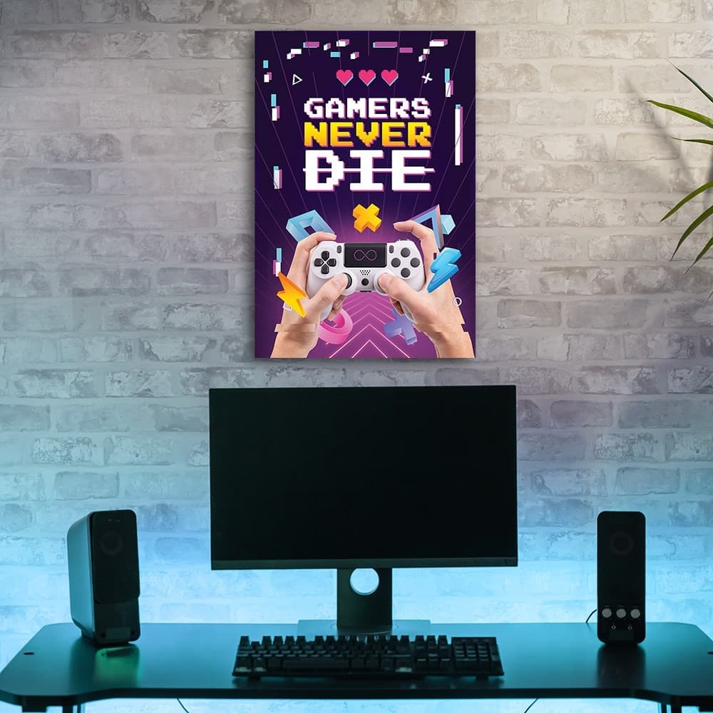 Quadro su tela, I giocatori non muoiono mai in Poster e stampe Collezione Casa - Trebisacce, commercioVirtuoso.it