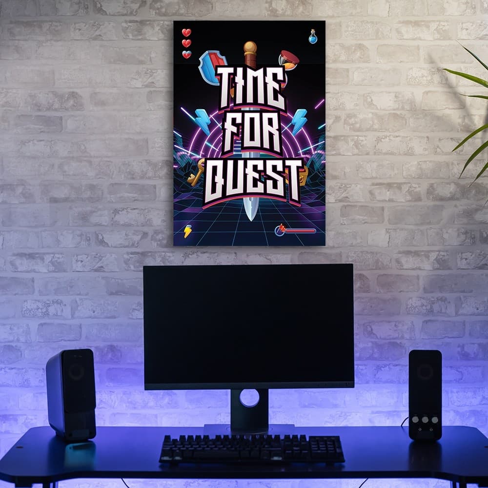 Quadro su tela, Tempo per la ricerca dei giocatori in Poster e stampe Collezione Casa - Trebisacce, commercioVirtuoso.it