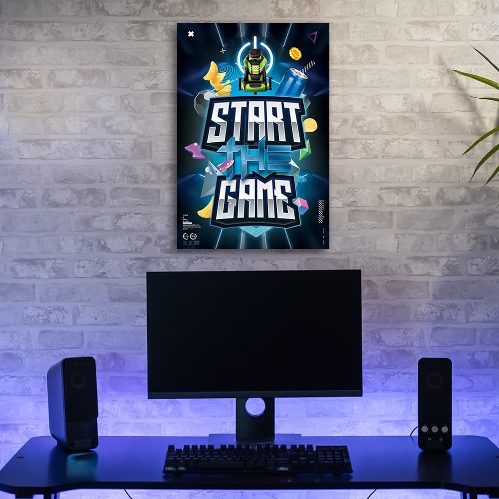 Quadro su tela, Il gioco di inizio dell'iscrizione per i giocatori in Poster e stampe Collezione Casa - Trebisacce, commercioVirtuoso.it