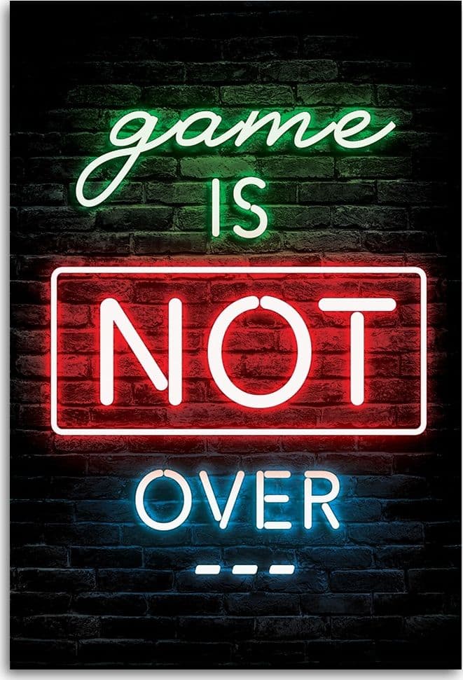 Quadro su tela, Iscrizione per giocatori al neon Gaming in Poster e stampe Collezione Casa - Trebisacce, commercioVirtuoso.it