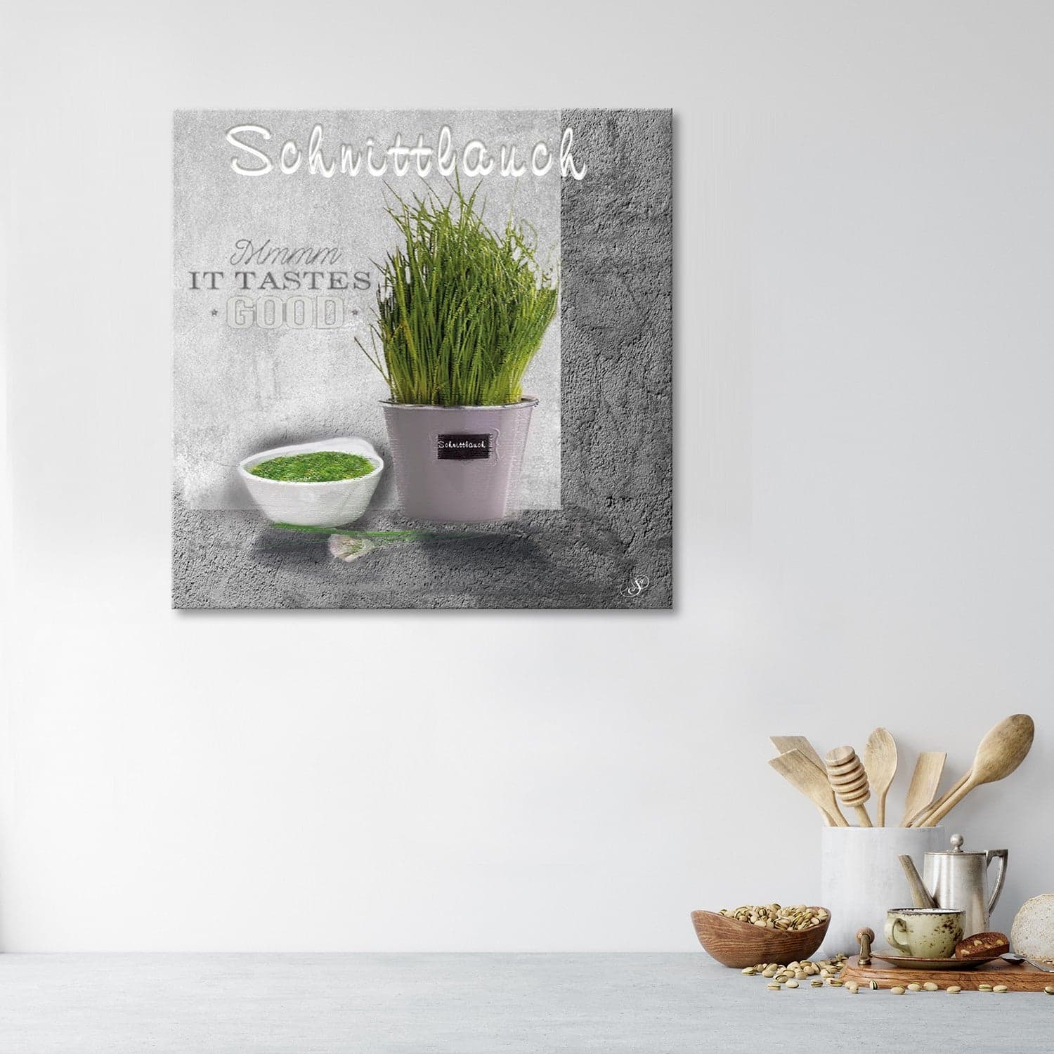 Quadro su tela, Spezie di erba cipollina per la cucina in Poster e stampe Collezione Casa - Trebisacce, commercioVirtuoso.it