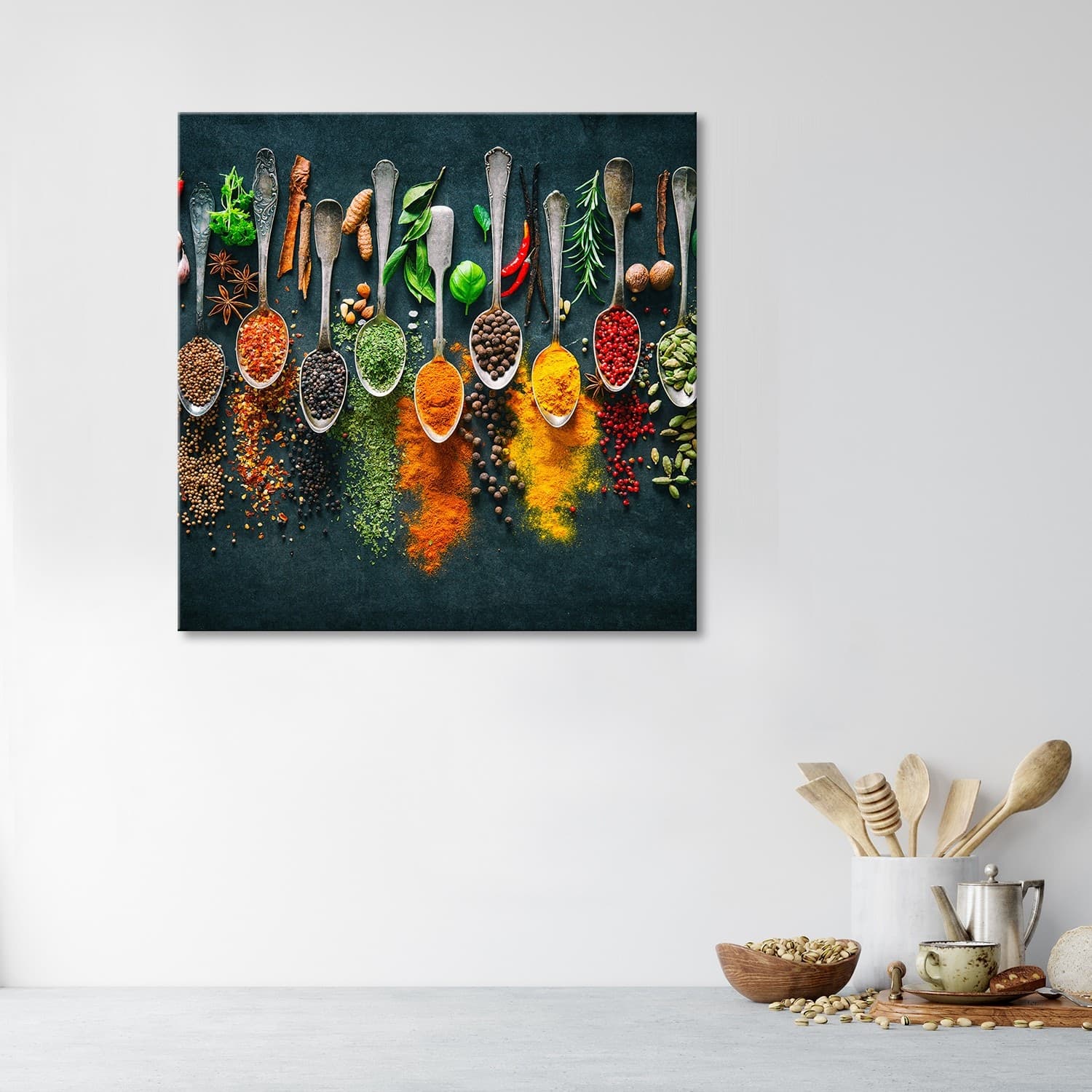 Quadro su tela, Erbe spezie per la cucina in Poster e stampe Collezione Casa - Trebisacce, commercioVirtuoso.it