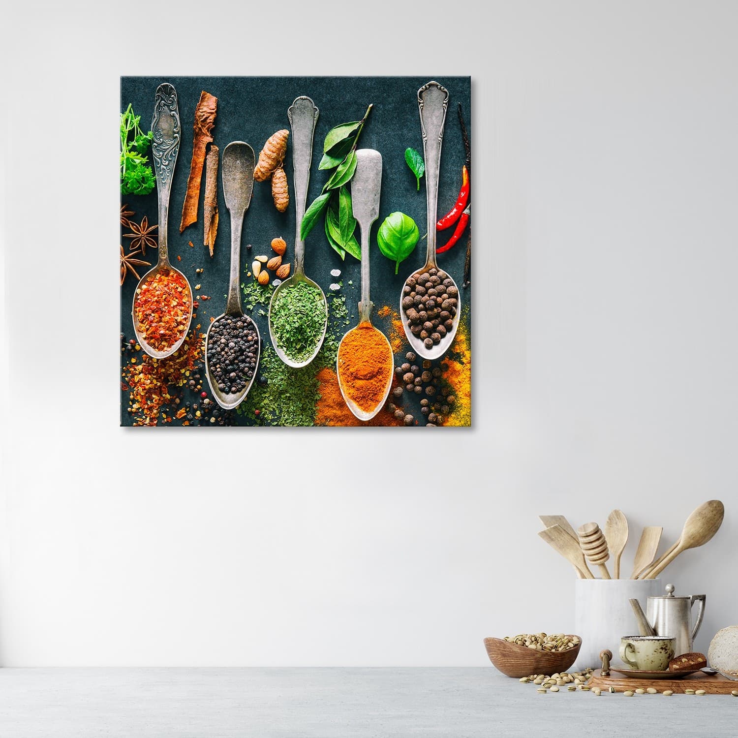 Quadro su tela, Erbe spezie per la cucina in Poster e stampe Collezione Casa - Trebisacce, commercioVirtuoso.it