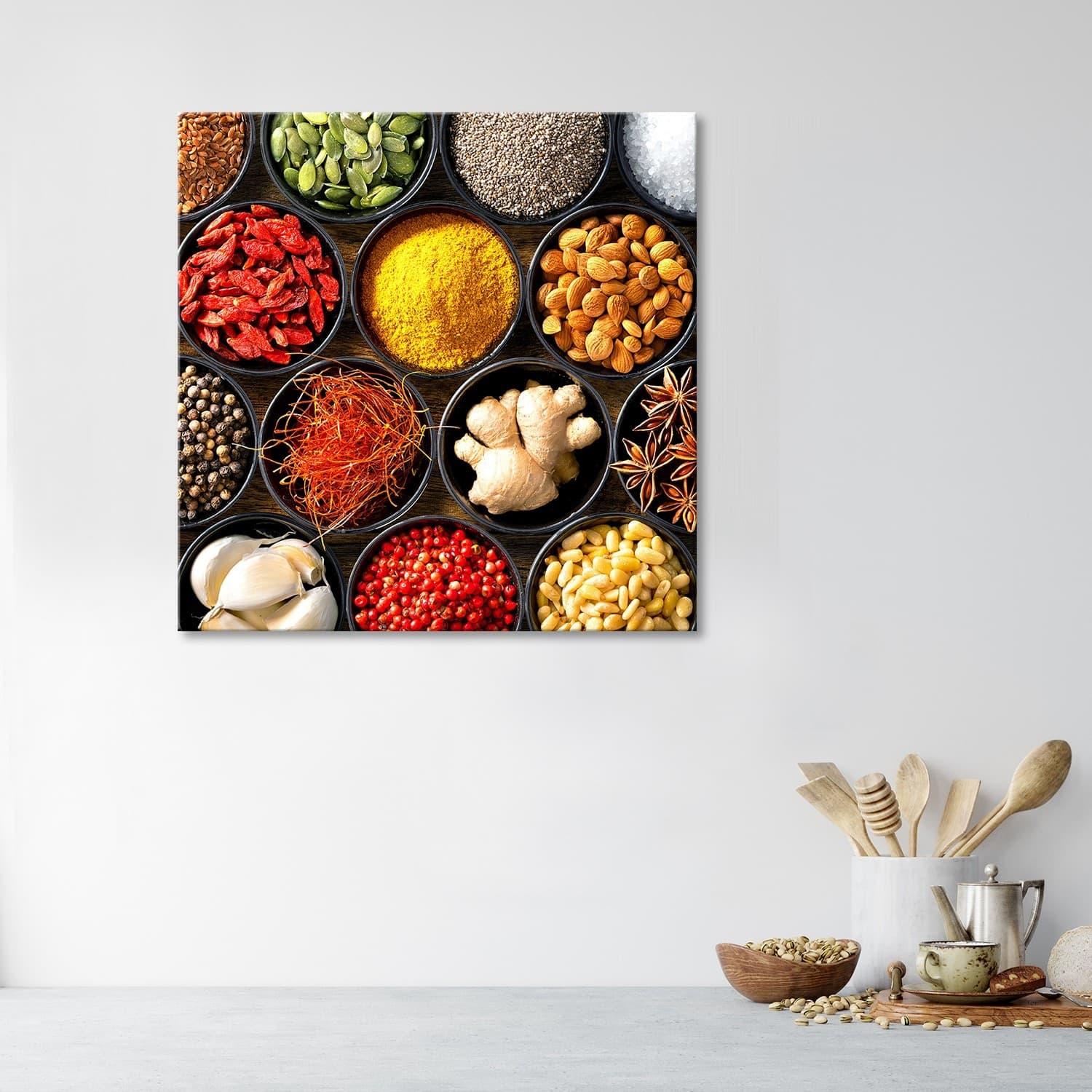 Quadro su tela, Spezie per il cibo in cucina in Poster e stampe Collezione Casa - Trebisacce, commercioVirtuoso.it