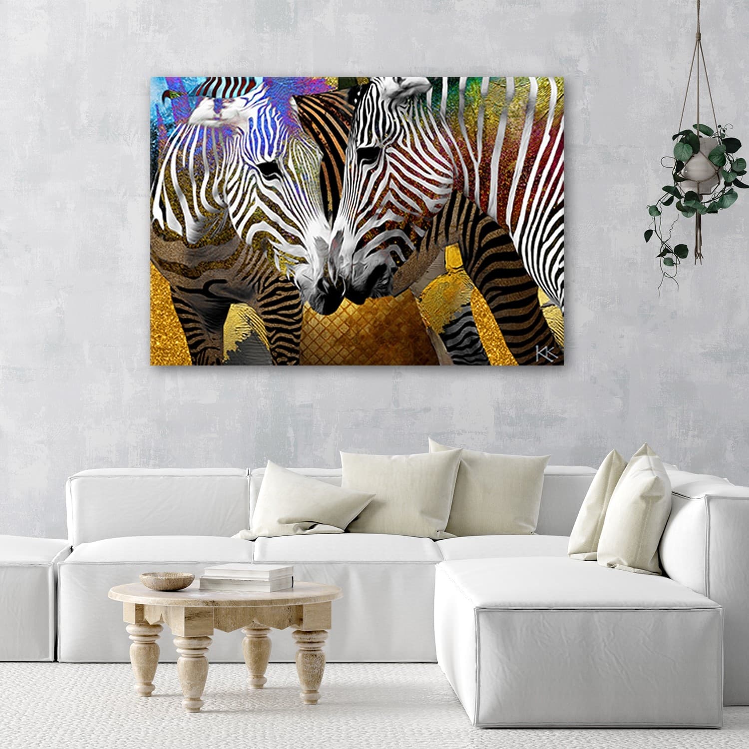 Quadro su tela, Animali zebra astratti in Poster e stampe Collezione Casa - Trebisacce, commercioVirtuoso.it